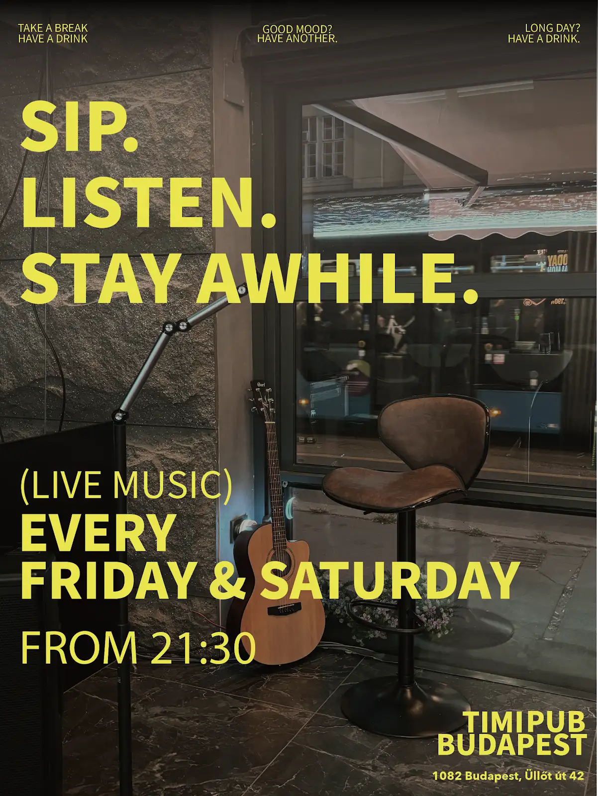 Live music at TIMI on Friday evening